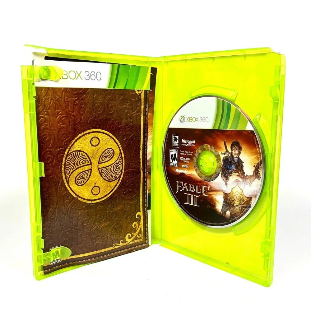 Fable III 3 Xbox 360 Game Microsoft Lionhead Studios Broken Case Heavy Wear